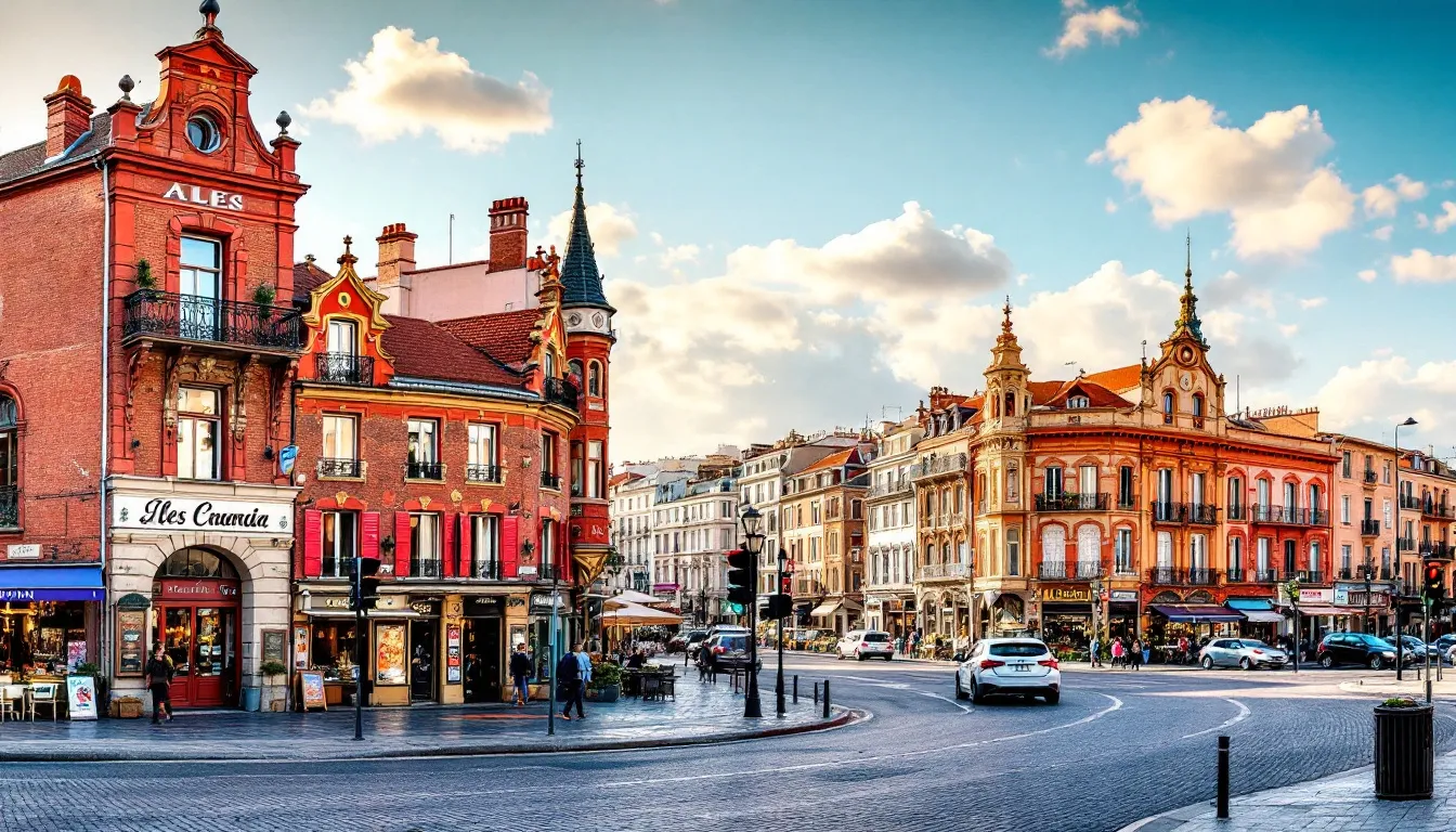 Vue panoramique de la ville d'Alès et ses entreprises locales