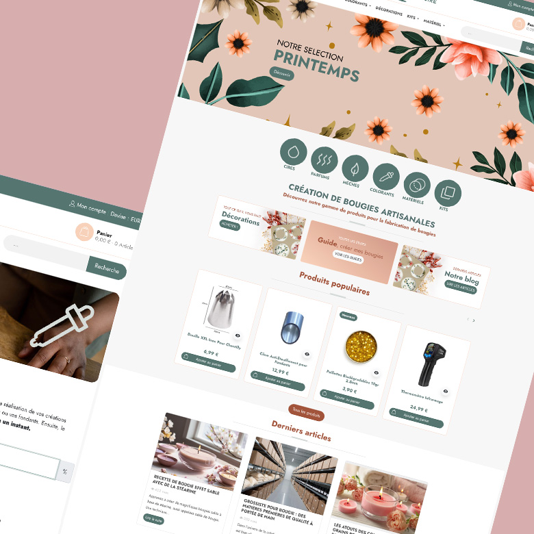 Création d'une boutique en ligne PrestaShop pour Créacire