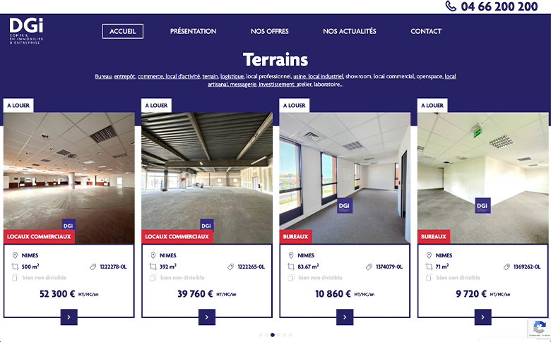 Site immobilier Wordpress pour DGi Immobilier - image de galerie