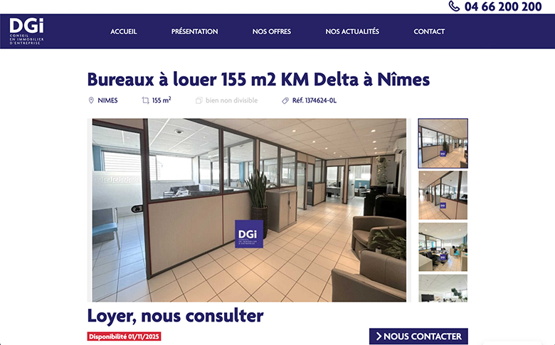 Site immobilier Wordpress pour DGi Immobilier - image de galerie