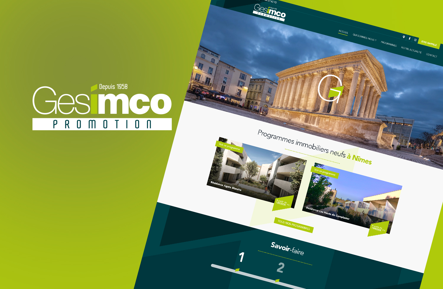 Développement du site vitrine WordPress pour Gesimco Promotion