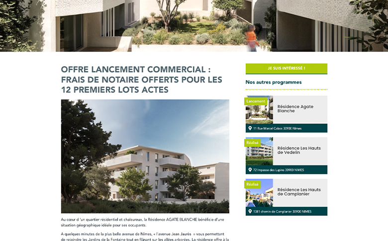 Développement du site vitrine WordPress pour Gesimco Promotion - image de galerie