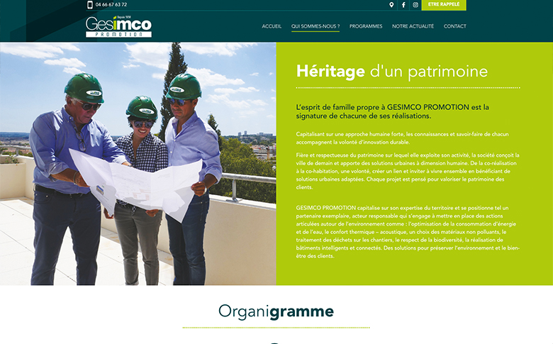 Développement du site vitrine WordPress pour Gesimco Promotion - image de galerie