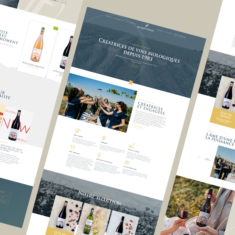 Création d'un site WordPress avec catalogue produit pour Jacques Frelin Vignobles