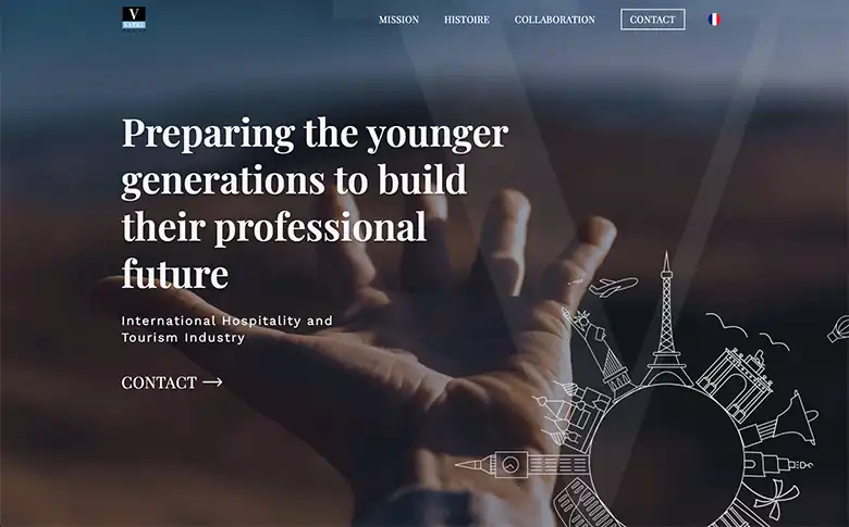 Landing page multilingue pour le site du Groupe Vatel - image de galerie