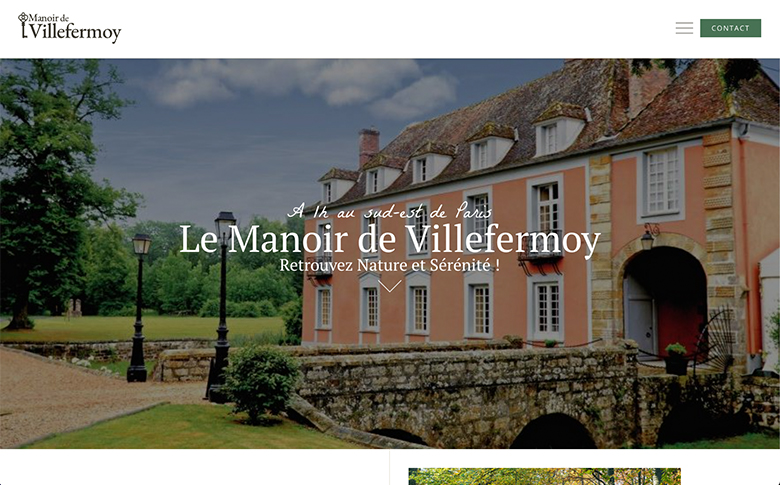 Logotype et développement du site WordPress pour le Manoir de Villefermoy - image de galerie