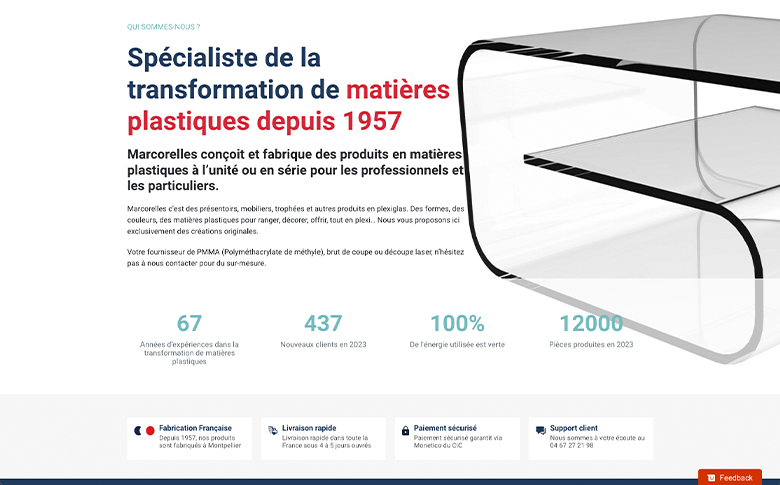 Création d'une boutique en ligne PrestaShop pour Marcorelles - image de galerie