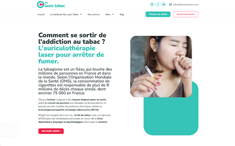 Branding et site internet WordPress sur mesure pour MyLaserTabac - image de galerie