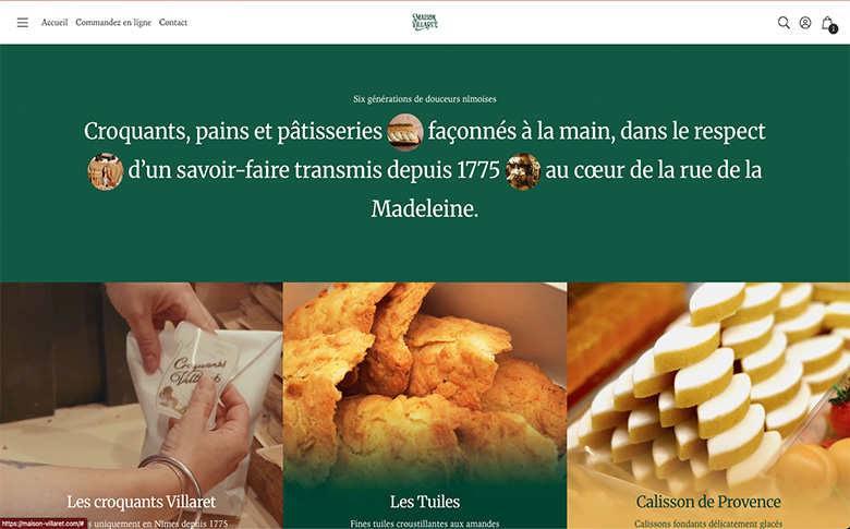 Création de la boutique en ligne Maison Villaret - image de galerie