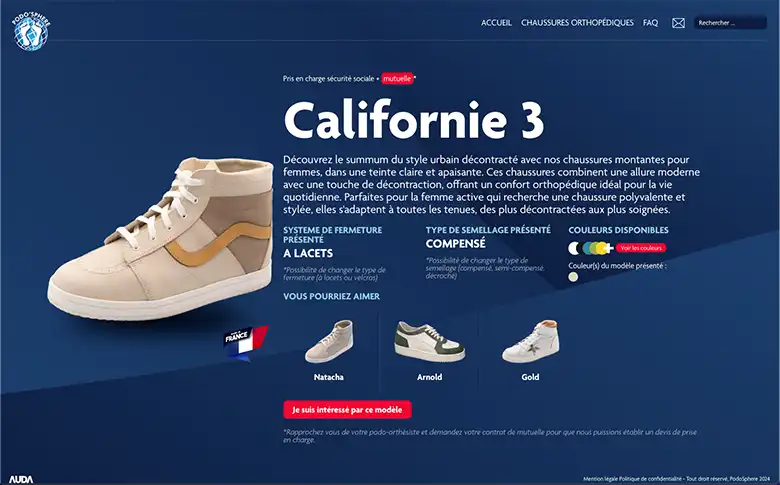 Conception et développement du site catalogue PodoSphère - image de galerie