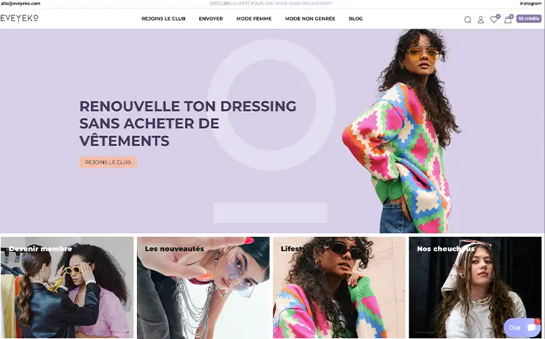 Site e-commerce Prestashop pour Eveyeko - image de galerie
