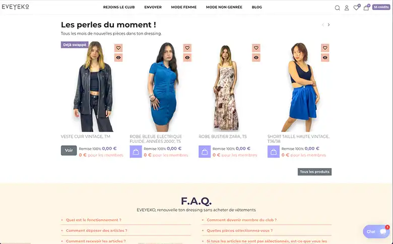 Site e-commerce Prestashop pour Eveyeko - image de galerie