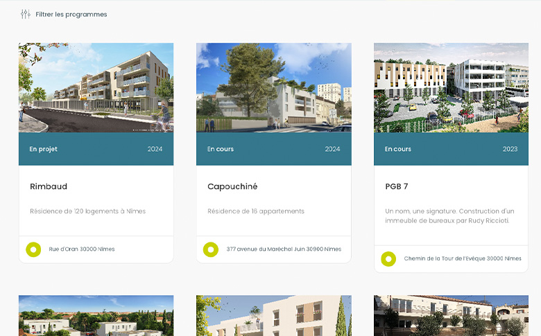 Site vitrine et catalogue immobilier pour STS Promotion - image de galerie