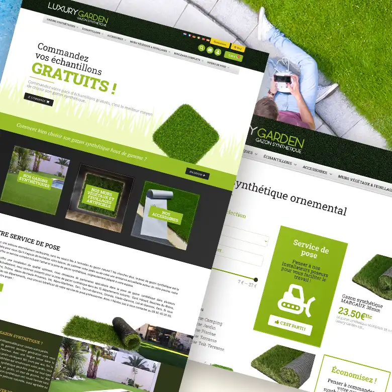 Site internet e-commerce WooCommerce pour Luxury Garden