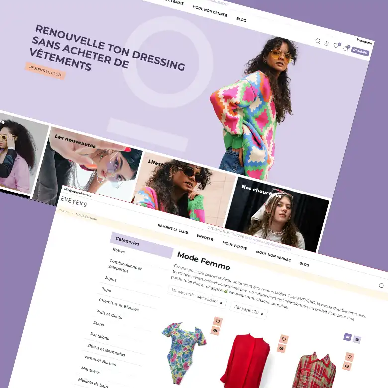 Site e-commerce Prestashop pour Eveyeko