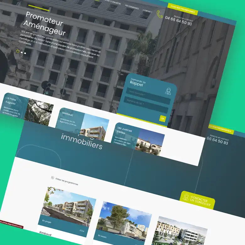 Site vitrine et catalogue immobilier pour STS Promotion